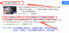 遼陽(yáng)遼東精細化工有限公司與我司做網(wǎng)站推廣項目